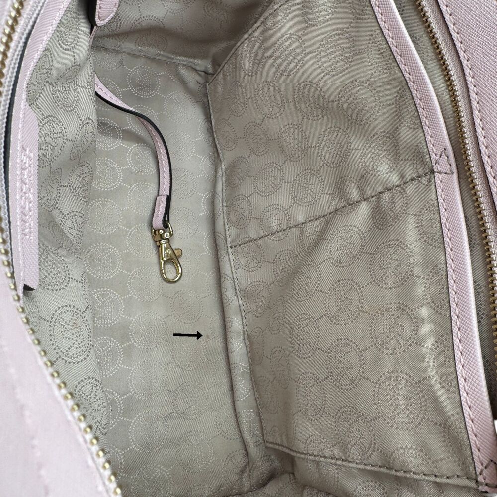 Michael Kors Selma Medium Satchel Blossom Pink Saffiano Crossbody - Picture 6 of 16